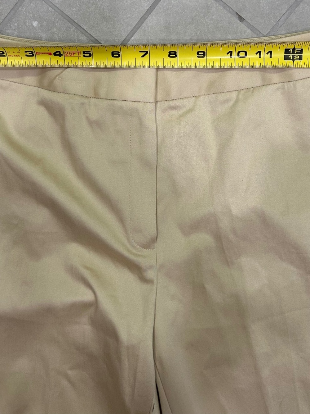 Lafayette 148 beige sz 4 women’s Mercer pant EUC flat front stretch straight leg
